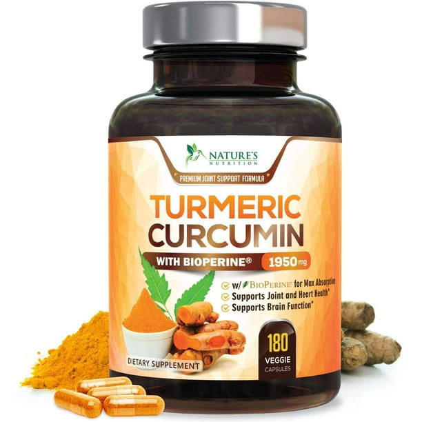 Turmeric Curcumin Max Potency 95% Curcuminoids 1950mg with ...