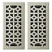 2-pack Imperial Templar Floor Register Satin Nickel - Adjustable Decorative Vent - 2 Pack, 4 x 10-Inch — Residential Use, Standard Application