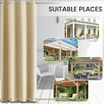 thumbnail image 3 of SHANNA Outdoor Curtains for Garden Patio Gazebo, Windproof Blackout Double Grommet(Top and Bottom Fixed) Drapes, 3 of 9