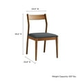 thumbnail image 3 of Modway Solara Vegan Leather Wood Dining Side ChairsSet of 2 in Walnut Black, 3 of 10