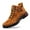 Yellow, variant on Flyland Men's Chukka Boots Casual Handmade Leather Shoes Male Ankle Boot Mid Top Outdoor Sneakers Men