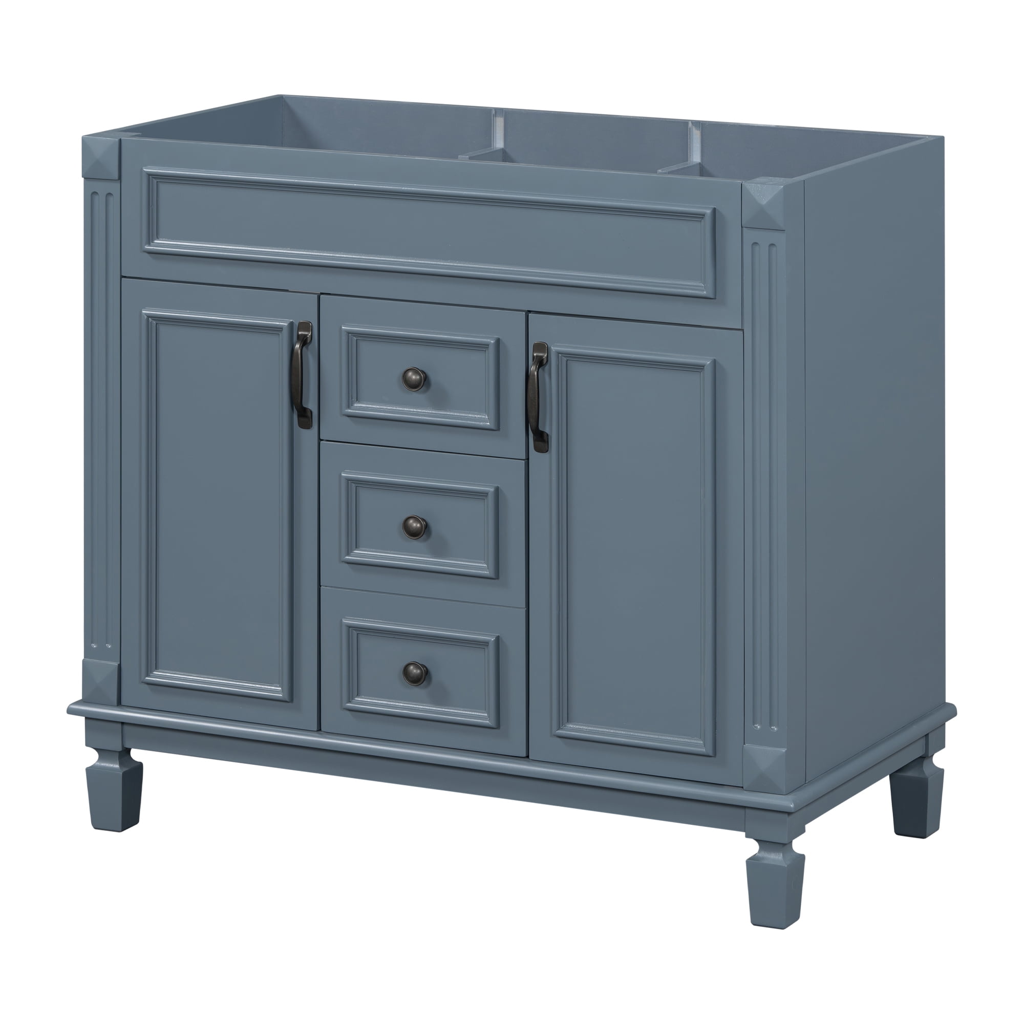 Euroco 36'' Bathroom Vanity without Top Sink, Cabinet only, Modern Bathroom Storage Cabinet with 2 Soft Closing Doors and 2 Drawers