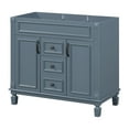 thumbnail image 2 of M optimized 35" Bathroom Vanity Cabinet Freestanding Storage Vanity with 2 Door, 2 Drawer, 35.1" x 18.1" x 33", Not Including Top Sink, 2 of 8