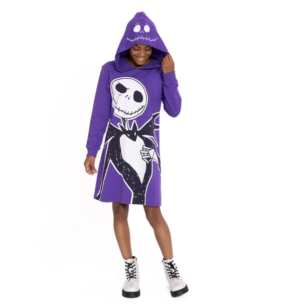 Nightmare Before Christmas Halloween Cosplay Hoodie Dress with Long  Sleeves, Sizes 4-12 - Walmart Business Supplies