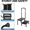 thumbnail image 2 of 2 Step Stool with Handle for Elderly - Bed Steps for High Beds with Adjustable Handrail &Non-Slip Platform, Holds up to 450 lbs, 2 of 8