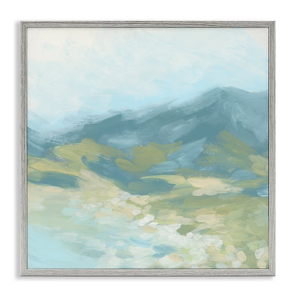 Stupell Industries Eclectic Murky Mountain Valley Gray Framed Giclee Art, 17 x 17, by June Erica Vess