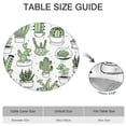thumbnail image 4 of Round Tablecloth with Elastic Edge, Featuring Boho Cactus and Retro Desert Succulent Patterns, Waterproof Vinyl with Backing, Durable Table Cover for Indoor and Outdoor, 4 of 4