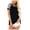 Black, variant on Teissuly Fashion Women's Summer Round Neck Colorblock Short Sleeve Pullover T-Shirt