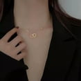 thumbnail image 3 of K-KED Double Heart Pendant 925 Silver Chain Necklace Women's Delicate Jewelry Gifts US-Gold, 3 of 6