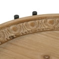 thumbnail image 3 of 21.5" Round Wood Top Side Table for Living Spaces with Eye - catching Design and Metal Legs, 3 of 6