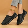 thumbnail image 6 of Gvdentm Pink Running Shoes Women Flat Shoes Comfortable Knit Loafers Lightweight Nurse Shoes Women(Black,9.5), 6 of 9