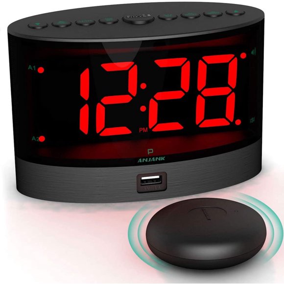 Reloj despertador ANJANK extra ruidoso con agitador de cama