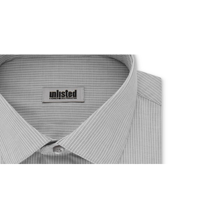 KENNETH COLE Mens Gray Striped Collared Classic Fit Non Iron Dress Shirt 2XL 18/18.5- 34/35