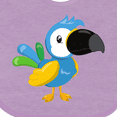 thumbnail image 4 of Inktastic Colorful Parrot, Tropical Parrot, Cute Parrot Boys or Girls Baby Bib, 4 of 4