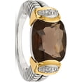 thumbnail image 1 of 14k /Silver Two-Tone w/ Smoky Quartz & Diamond Ring, 1 of 5