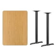thumbnail image 4 of BizChair 30'' x 42'' Rectangular Natural Laminate Table Top with 5'' x 22'' Bar Height Table Bases, 4 of 4