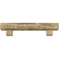 thumbnail image 2 of Ekena Millwork 4"H x 4"D x 72"W Sandblasted Faux Wood Fireplace Mantel Kit w/ Alamo Corbels, Natural Pine, 2 of 10