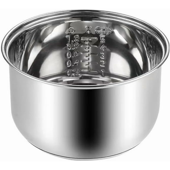 Stainless Steel Rice Cooker, Inner Pot Round Rice Cooker Replacement Pot,,Compatible for Multi-Cooker Replacement Inner Po 304 Stainless Steel Rice Cooker Inner Bowl