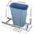 thumbnail image 6 of KFFKFF Slide-Out Garbage Holder, 35L Capacity, Single Bin Under Sink Waste System with Pull Handle and Installation Kit, Durable 110 lbs Support, Kitchen Cabinet Trash Organizer, 6 of 9