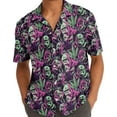 thumbnail image 5 of Colorful Tropical Marijuana Bigfoot Hawaiian Shirt For Men Summer Mens Hawaiian Shirts Short Sleeve Button Down Shirt Men, 5 of 7
