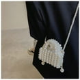 thumbnail image 2 of CoCopeaunts Evening Bag for Women Cute Handbag Mini Hobo Bag Crossbody Bag Women Rhinestone Pearl Woven Purse Party Wedding Clutch Bag, 2 of 8