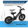 thumbnail image 5 of Hiboy BK1 Electric Balance Bike for Kids, 12 Inch Tires, 150W Peak Motor, Adjustable Seat Electric Bike for Kids Ages 3-5, 5 of 7