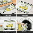 thumbnail image 4 of Tropical Lemon Truck Plaid Dish Drying Mats for Kitchen Counter,Buffalo Check Black White Microfiber Absorbent Dish Drainer/Rack Mat,Hangding Quick Drying kitchen Drying Mat,18x24in Machine Washable, 4 of 6