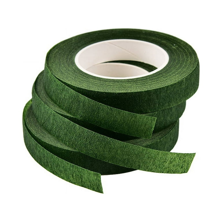 4 Rolls 30 Yard Wide Dark Green Floral Tapes Adhesive Packing Tape for Bouquet Stem Wrap Florist Tape(Mixed Color), Size: 2740x1.2x1cm