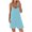 Light Blue jumpsuits for women, variant on Wycnly Womens Jumpsuits Casual Solid Pocket Pleated Wide Leg Spaghetti Strap Short Jumpsuits Trendy Plain V-Neck Sleeveless Mini Summer Rompers Khaki xxxxxl