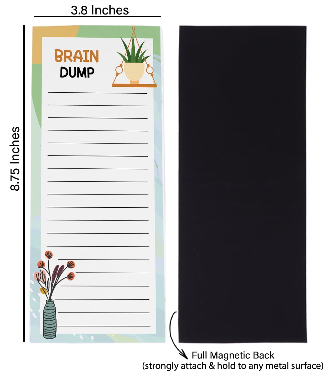 Inkdotpot Pack of 3 Magnetic Fridge To-Do List Notepads- Magnetic Memo Pads For Refrigerator-(50 Sheets Each)-1R
