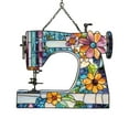 thumbnail image 1 of Sewing Machine Floral Window Hanging Ornament Sewing Machine Window Ornament Sewing Machine Window Hanging Ornament Tailor Shop Sewing Ornament, 1 of 4