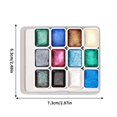 thumbnail image 3 of ZZkhGO Pearlescent Watercolor Paint, Solid Watercolor Pigment Set, Multi Color Pearlescent Coloring for Art, 3 of 3