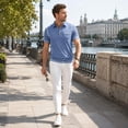 thumbnail image 4 of AZoiNM Men's Premium Heavyweight Short Sleeve Polo T-Shirt with Pocket, 4 of 12