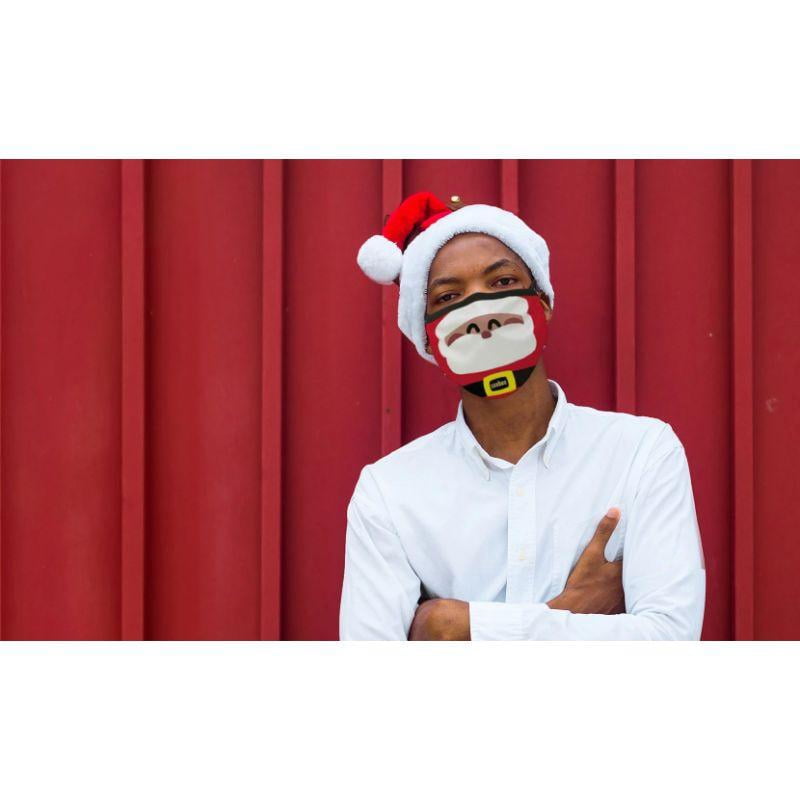 9-Pack: Christmas Themed Kids Two-Layered Reusable Face Mask With Adjustable Ear Loops-OLDSKU
