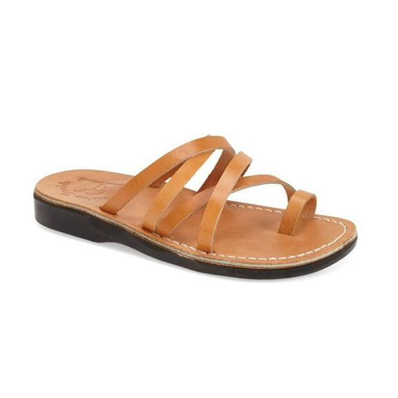 Ariel - Leather Cross Strap Sandal - Womens Sandals