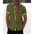 thumbnail image 4 of Men's long-sleeved shirt floral plus size men's tops color block cardigan for men, 4 of 4