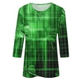 BVOFAR 3/4 Sleeve St Patrick's Day Shirts for Women Lucky Shamrock