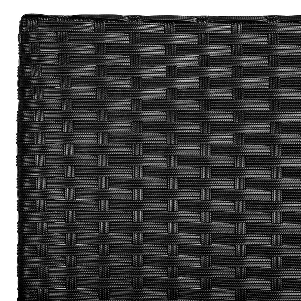 Yaheetech Outdoor 3-Piece Patio Rattan Chairs with Cushions and Side Table, Black/Khaki