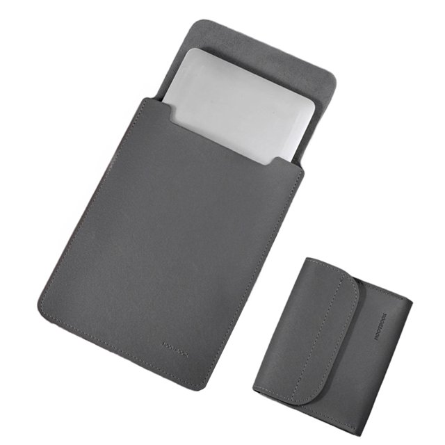 Bolsa para portátil de cuero sintético, duradera, a prueba de golpes, funda protectora para ordenador, bolsa multifuncional para portátil.