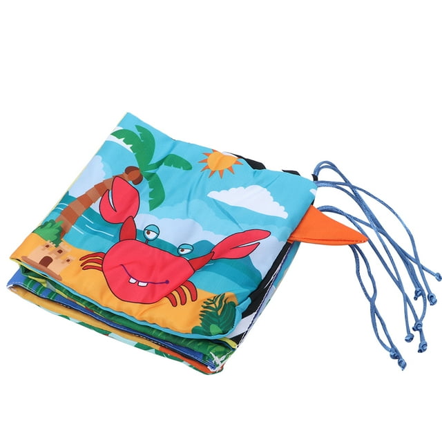 Libro de tela para cuna infantil, juguete educativo con espejo distorsionante, sonajero de aprendizaje de animales bonitos