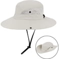 thumbnail image 3 of Women's Outdoor UV-Protection-Foldable Sun-Hats Mesh Wide Beach Fishing Hat with Ponytail-Hole, 3 of 14