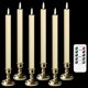 thumbnail image 1 of Velas cónicas sin llama Wondise que parpadean con temporizador y control remoto, 1 of 7