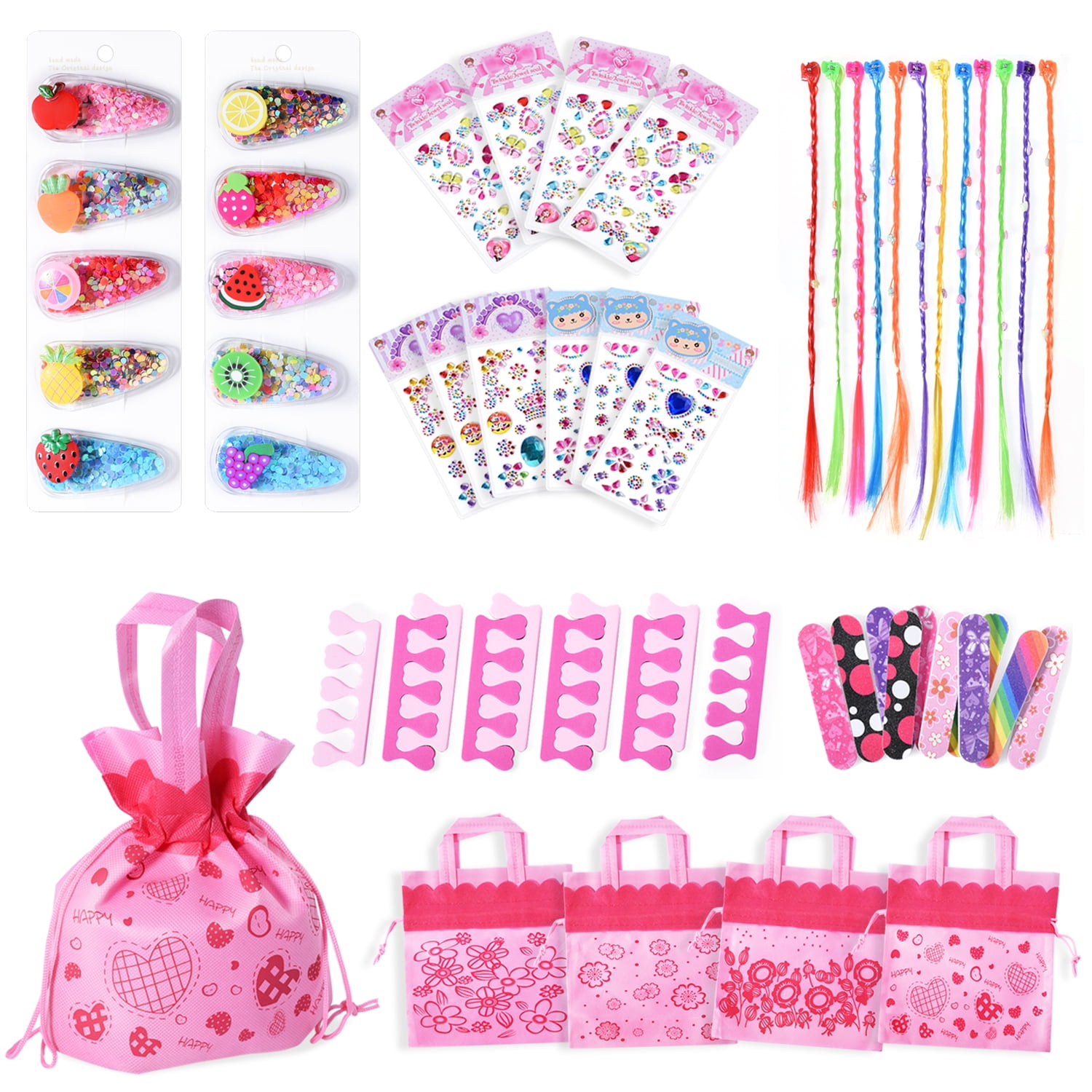 Spove Spa Party Supplies for Girls Spa Party Favors Mini Kit for Kids  Slumber Multiple Bithday Party Supplies Nail Art Tool Hair Accories for Girl