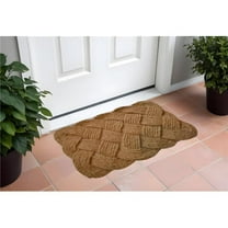 HomeRoots 555567 24 x 37 in. Brown Coir Weave Outdoor Door Mat