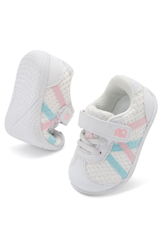 Toddler Shoes for Baby Boys Girls First Walking Shoes Rubber Soles Infant Sneakers
