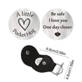 thumbnail image 3 of Moneda de decisión con palabras motivacionales como regalo para enamorados. Llaveros de acero inoxidable, colgantes para llaves de coche, regalo de bolsillo de PU., 3 of 6