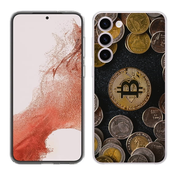 TalkingCase Slim Phone Case Compatible for Samsung Galaxy S23+ Plus 2023, Bitcoin Crypto 09 Print, Lightweight, Flexible, USA
