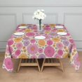 thumbnail image 3 of Pioneer Flower Floral Print Pattern Square Tablecloth, Waterproof Wipeable Spillproof Washable Table Cover for Home Kitchen Party Decor, 42"x42", 3 of 6