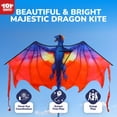 thumbnail image 3 of TOY Life 55.9'' Dragon Kites Easy to Fly for Kids Adults with 328.1 FT String, Beach Kite Outdoor Game Outside Toys Activity, Shark Toys for Kids, Gift for Boys Ages 4-8, 3 of 9