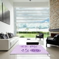 thumbnail image 7 of Ahgly Company Machine Washable Indoor Round Transitional Heliotrope Purple Area Rugs, 7' Round, 7 of 7